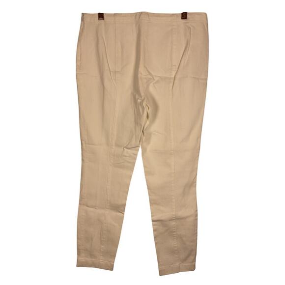 The Row Laviez Cropped Cotton Twill‎ Skinny Pants In Off-white Size Large NWT - Picture 15 of 15